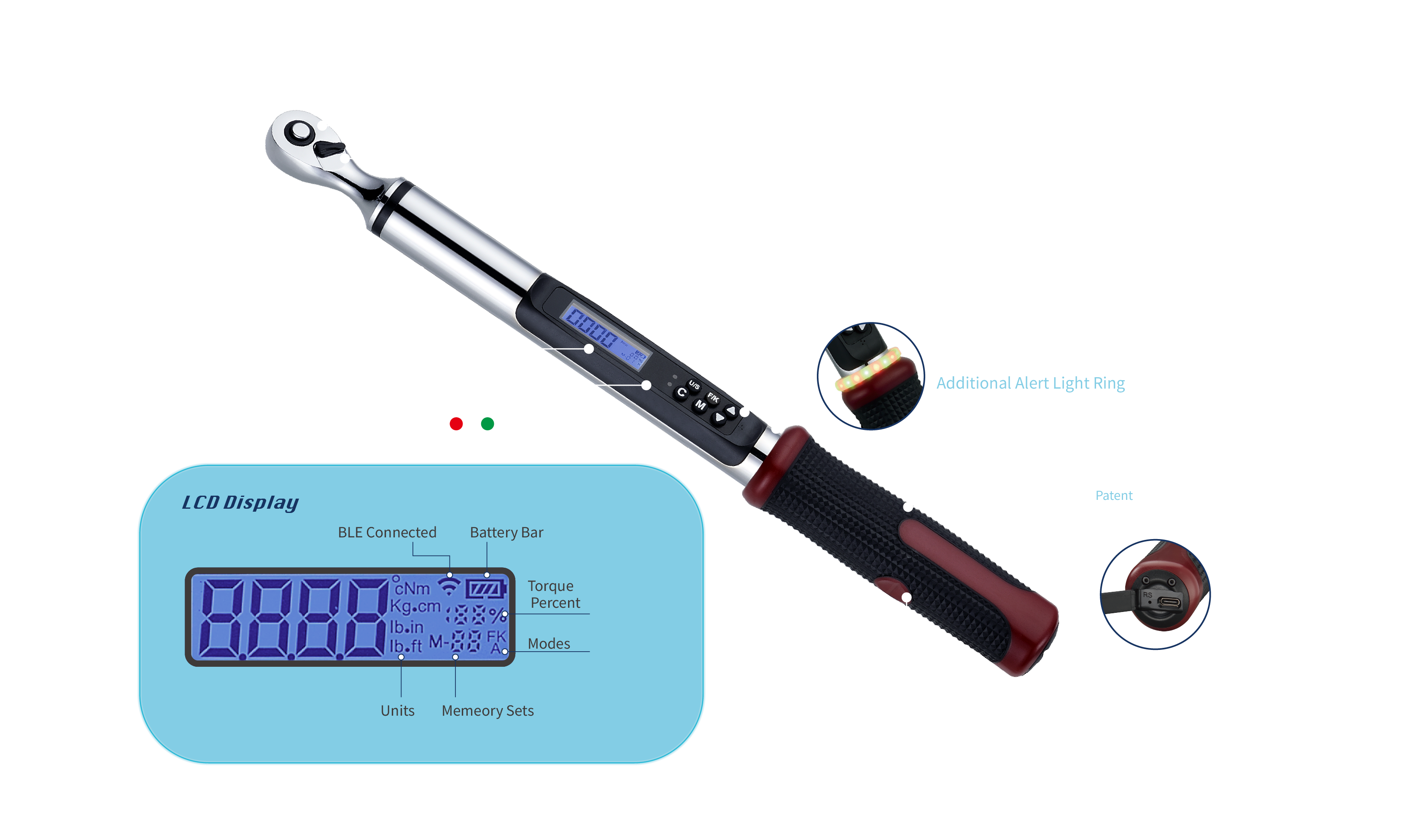 Bluetooth Digital Torque Wrench-Features
